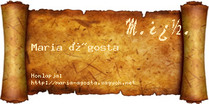 Maria Ágosta névjegykártya